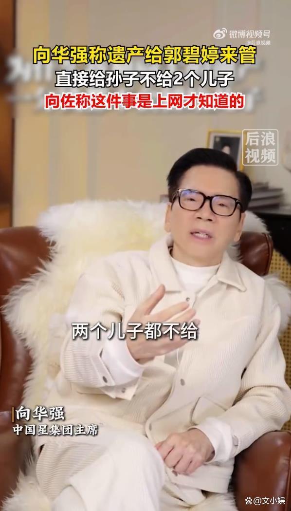 向佐称遗产留给孩子是上网才知道的 短视频揭秘家族安排
