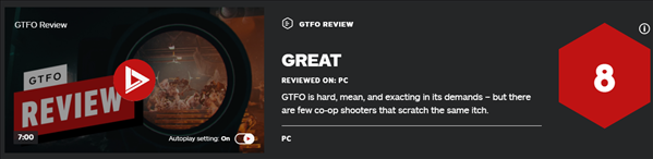 恐怖FPS《GTFO》IGN 8分 难度高、优秀合作体验