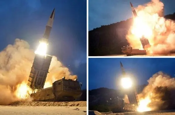 朝鮮向東發射導彈，美航母正在韓東部海域演練