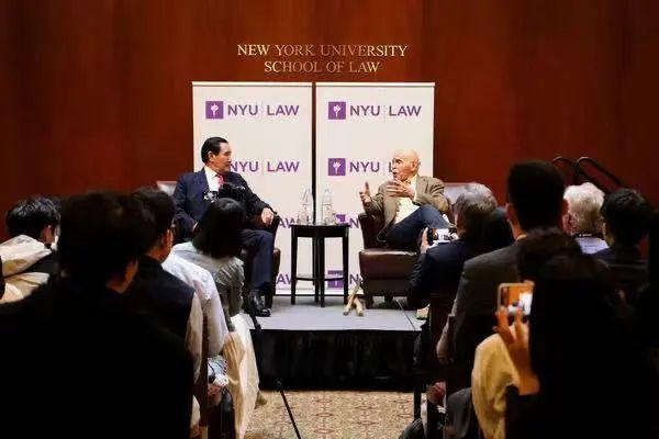 在纽约大学讲话 马英九称台湾绝不是乌克兰