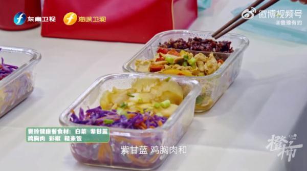 贾玲公开瘦身食谱：紫甘蓝彩椒鸡胸肉糙米饭 16+8