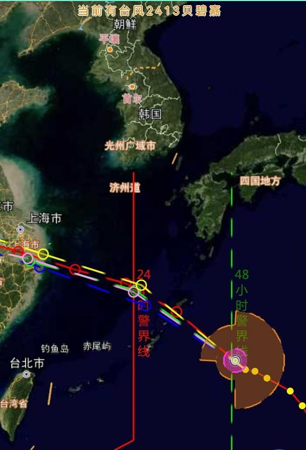 “贝碧嘉”今晨紧接48小时警戒线 上海明后两天将有暴雨