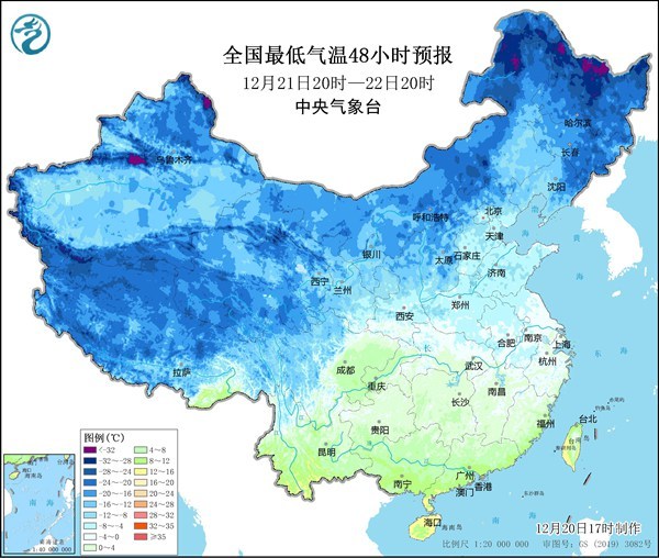 一九冷如三九 从南到北多地气温将握续刷新低