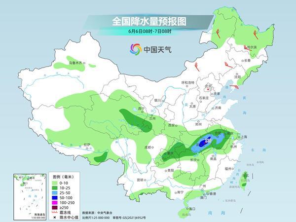 南边强降雨集合在长江中下流地区 新轮降雨来袭