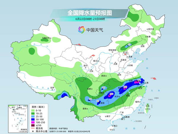 长江中下游明起降雨再度增强 多地暴雨到大暴雨