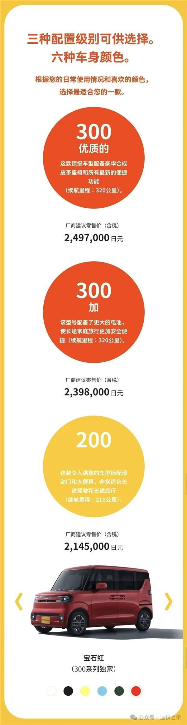 比亚迪海獭在日本上市 续航突破300公里