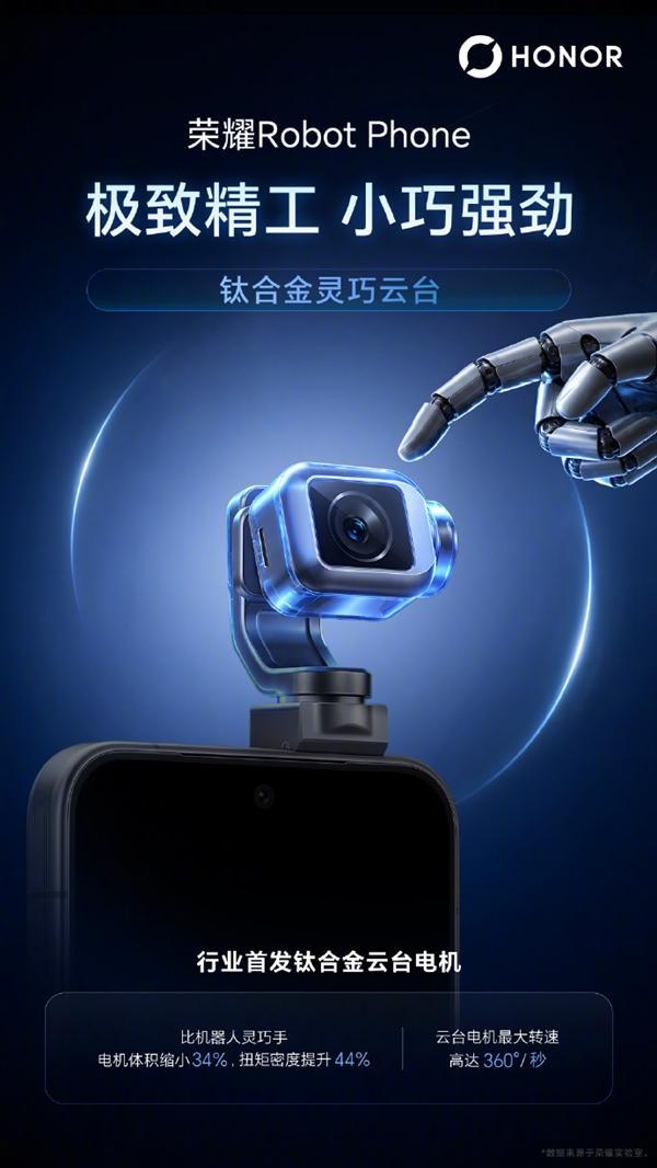 全球首款机器人手机今日发布 荣耀Robot Phone革新移动影像