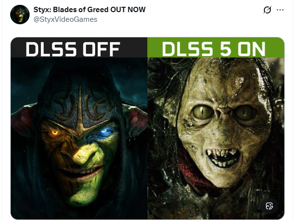 各路开发者群嘲DLSS5！整活游戏梗图层出不穷