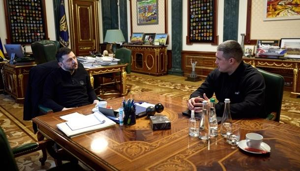 澤連斯基與費奧多羅夫會麵 資料圖