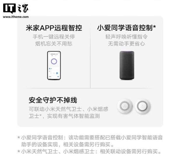 预售价 1299 元：小米米家智能吸油烟机 2 侧吸版，24m³/min 大吸力、63dB（A）降噪设计
