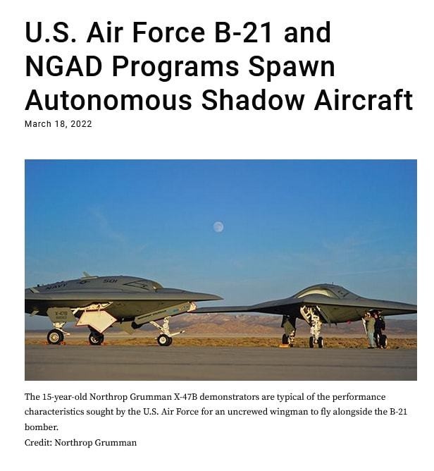 美军计划研制隐身无人僚机:造价3亿 可由B21操纵