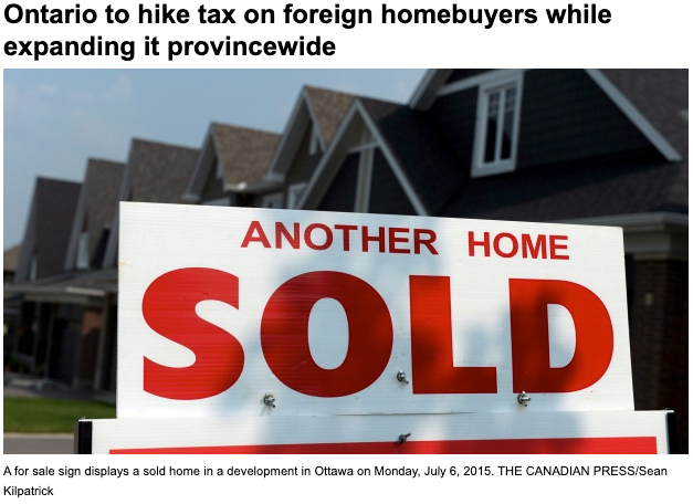加拿大安省省长福特宣布打击房地产市场