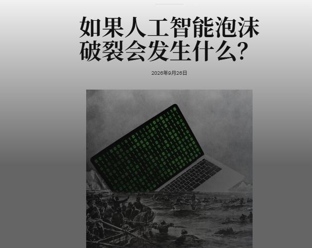 若AI泡沫破裂谁死得比较难看 政府救还是市场自救？