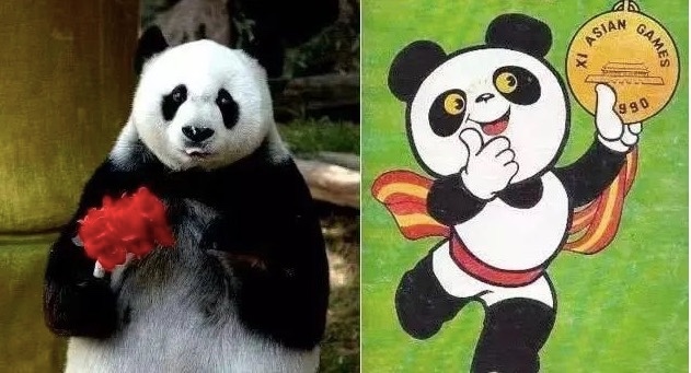 网红大熊猫巴斯vs吉祥物盼盼（图源网络）