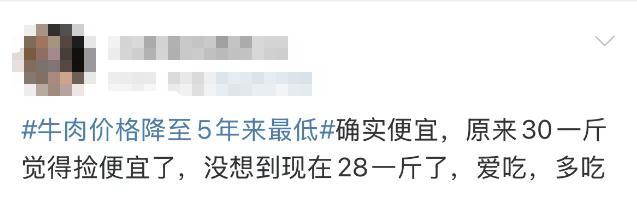 牛肉价格降至5年来最低 消费者迎来最佳购买时机