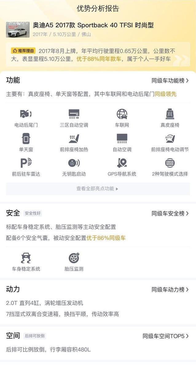 15万入手奥迪A5，5万公里一手车，真值？