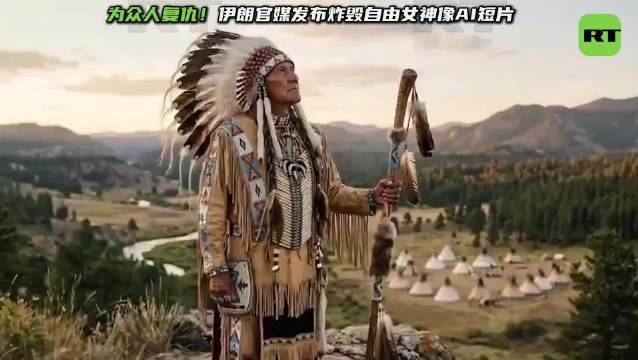 伊朗官媒发炸毁自由女神像AI