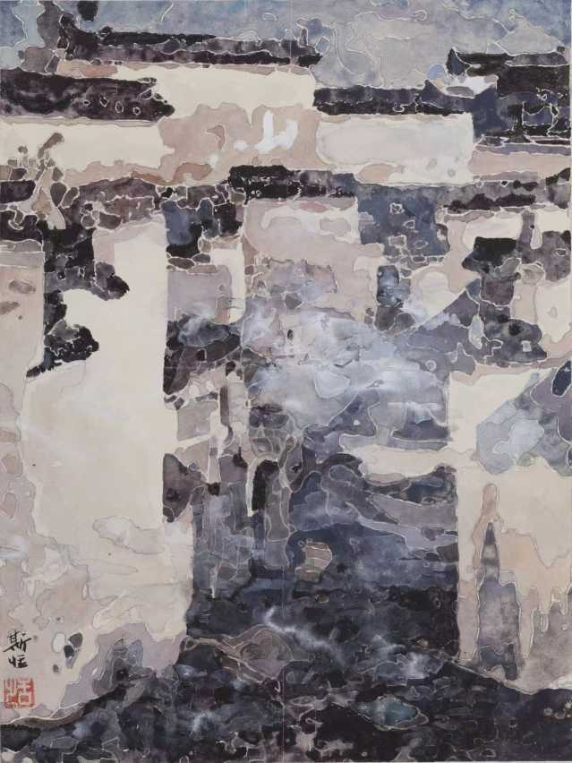 《安徽查济古镇写生》 64x50cm 邢斯恬