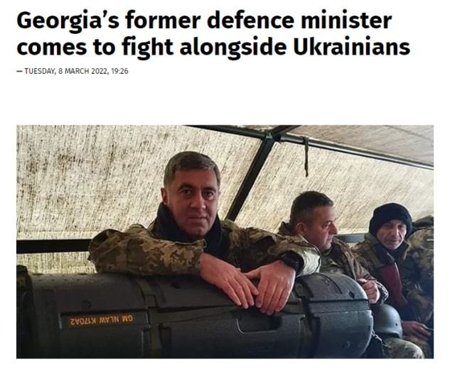 乌国防部：格鲁吉亚前国防部长已抵达乌克兰参战