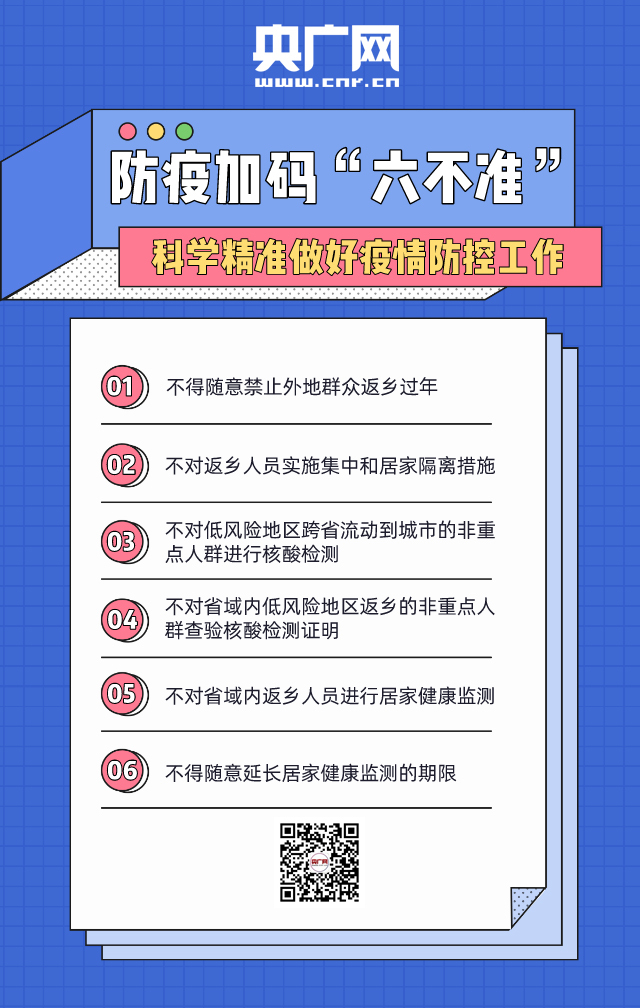 不给春节团聚设置超出防控需要的障碍 一图看防疫加码“六不准”