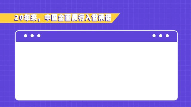 数读进博会 | 动画带你看！入世20年，中国怎样全面履行入世承诺?