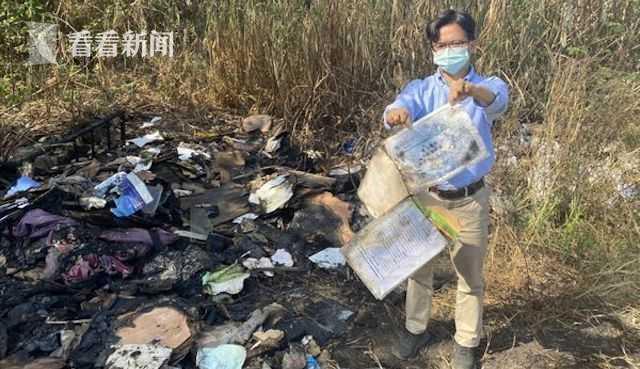 台北医疗废弃物在彰化偷倒后被放火烧毁