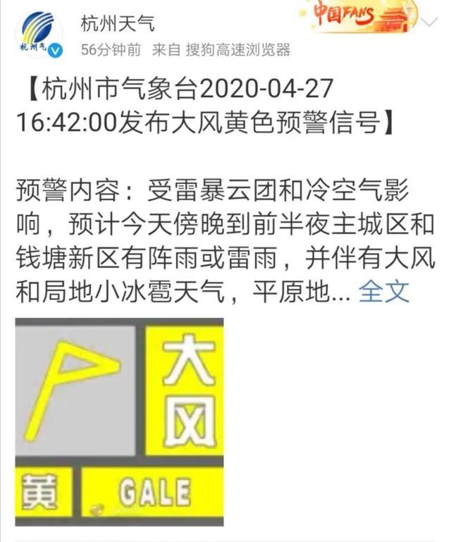 杭州刮大风下冰雹！预计还有雷雨