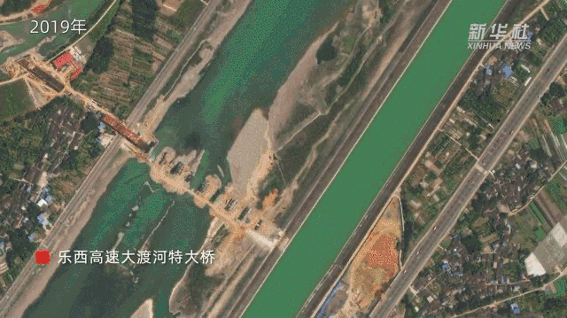 卫星记录三河村巨大变化