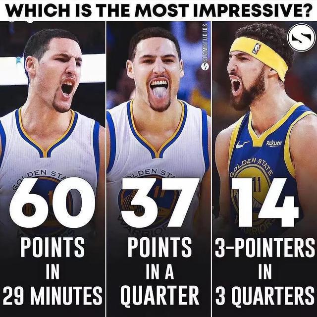 克莱投篮16中6 三分11中5！本赛季已投进278记三分 刷新自己的生涯纪录！