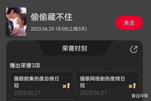 《偷偷藏不住》热度领跑站内热度破万 官方深夜发文庆祝