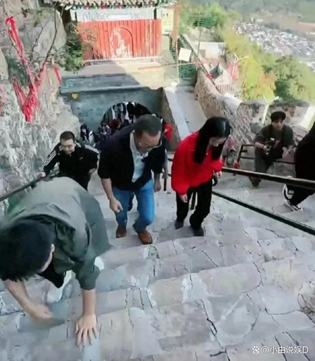 俞敏洪再次带董宇辉爬山，手脚并用 俞老师：丈母娘们的体力都比他好