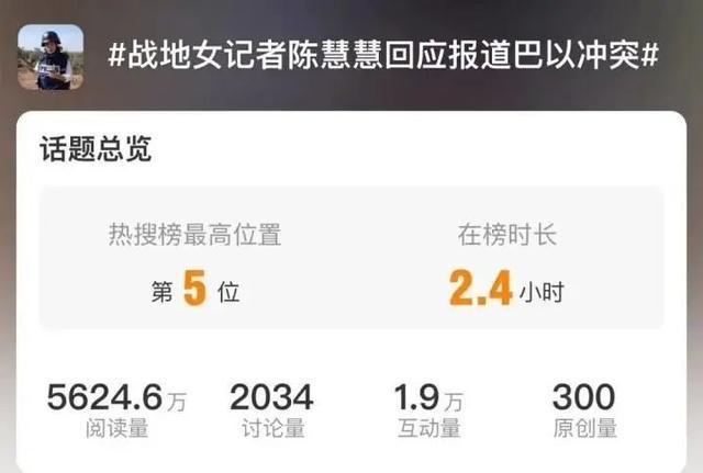 报道巴以冲突的女记者陈慧慧将回撤，是浙江姑娘！