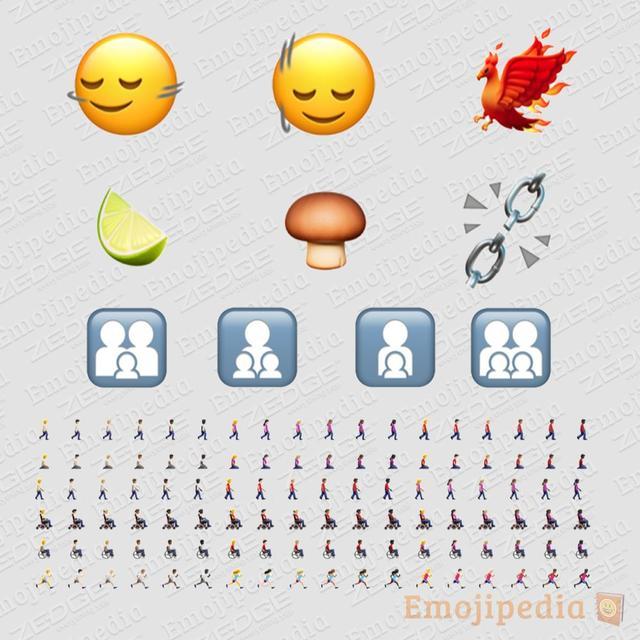 苹果新增118个emoji 包括凤凰青柠上下摇头的笑脸