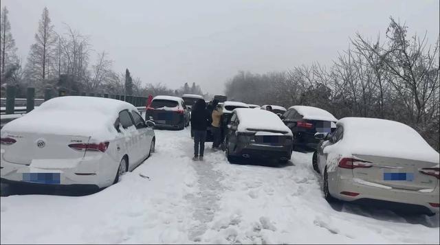 被困湖北高速的返乡人:雪太大了 车辆没油缺少食物