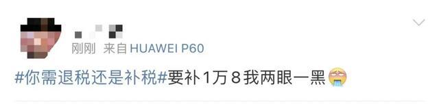 兴高采烈去退税 结果要补1万8 个税汇算 多退少补