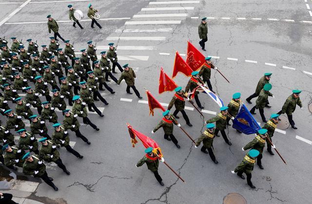 俄罗斯举行胜利日红场阅兵总彩排 纪念卫国战争79周年