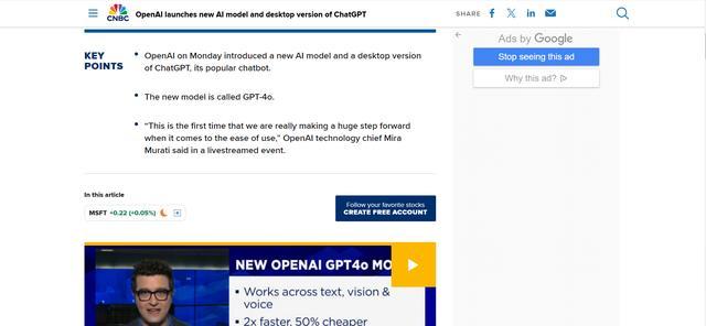 OpenAI发布GPT4O 更快更便宜，重塑人机交互界