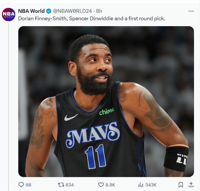 欧文统治关键时刻登全美第一热搜:引3晋级定律,独行侠