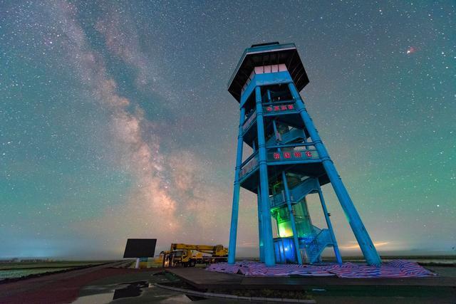 延时摄影看北大仓星空稻田好惊艳 稻田星光画卷美不胜收