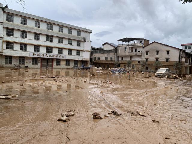 航拍梅州蕉岭洪灾现状 积水退去，家园重建进行时