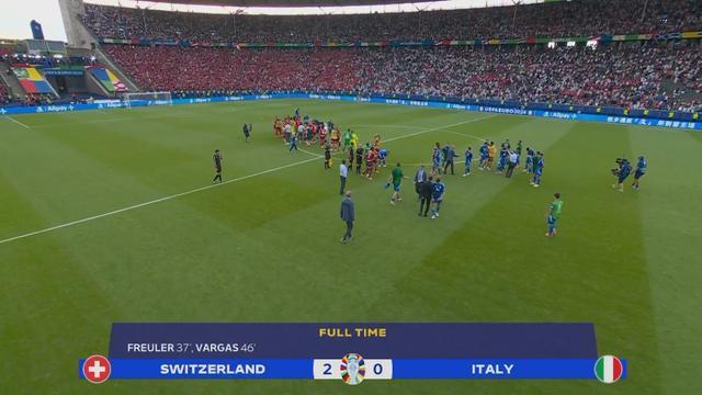 意大利球员赛后低头离场 瑞士爆冷晋级成焦点