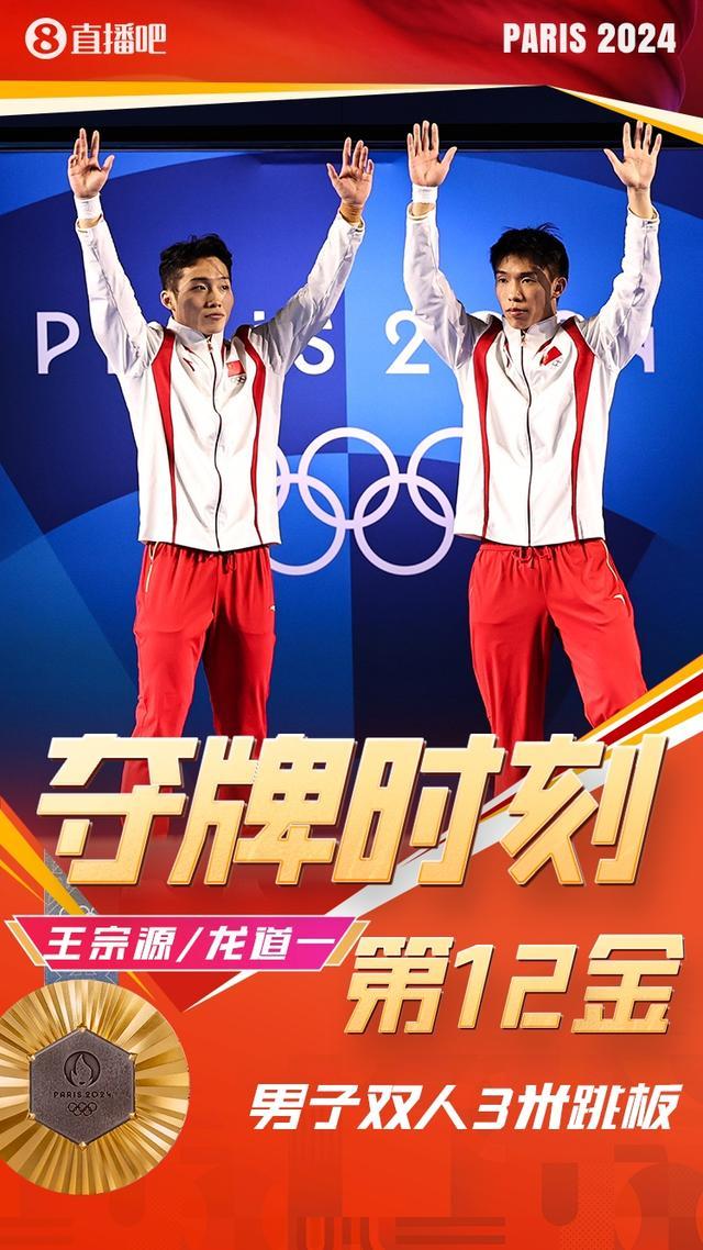 龙王"组合男子双人3米板惊险摘金：巴黎奥运中国再添一金