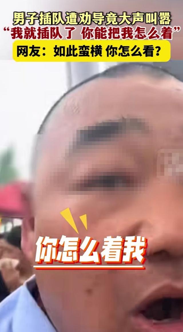 男子景区插队被提醒后辱骂劝阻者