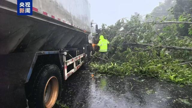 台风过境海南多地道路受损严重