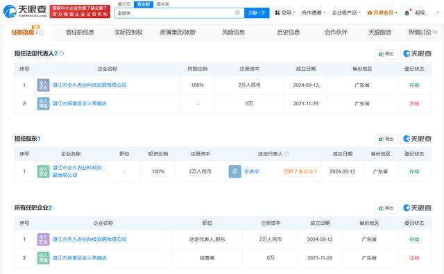 全红婵哥哥成立新公司 聚焦农业电商助农解困新起点