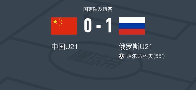 友谊赛：U21国足0-1不敌俄罗斯U21