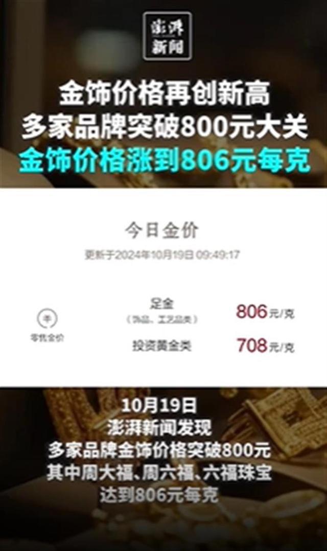 金价上涨或导致金店停业