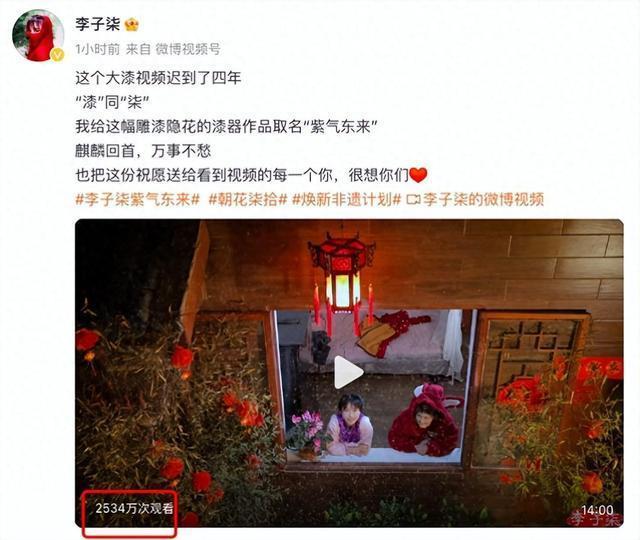 李子柒回归的第一个作品！新视频1小时播放破两千万