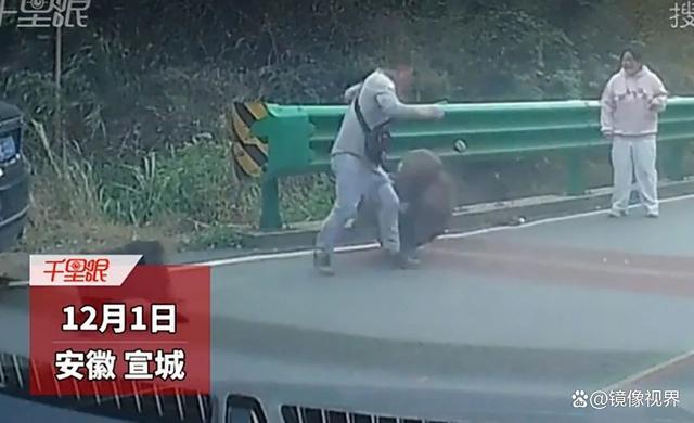 猴群扒裤子女子捂屁股逃跑现场