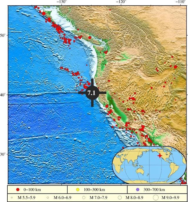 好意思国加州近海发生7.0级地震 触发海啸预警后取消